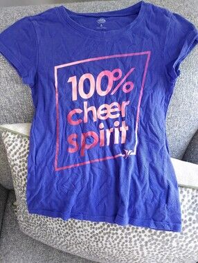 "100% Cheer Spirit" Purple Graphic Tee